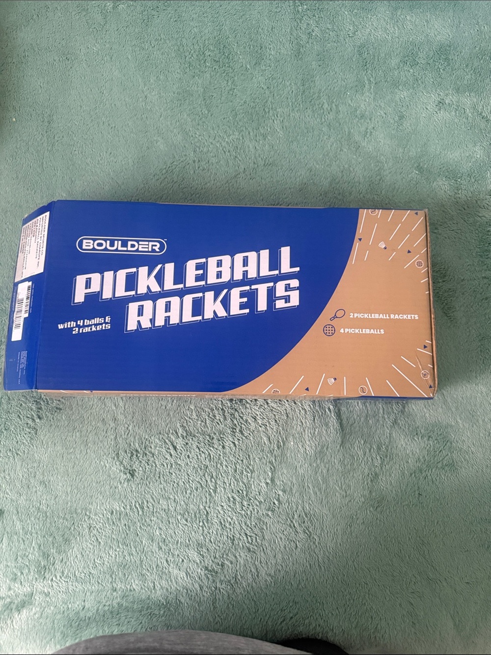 Boulder Pickleball Rackets Set - Blue and Tan